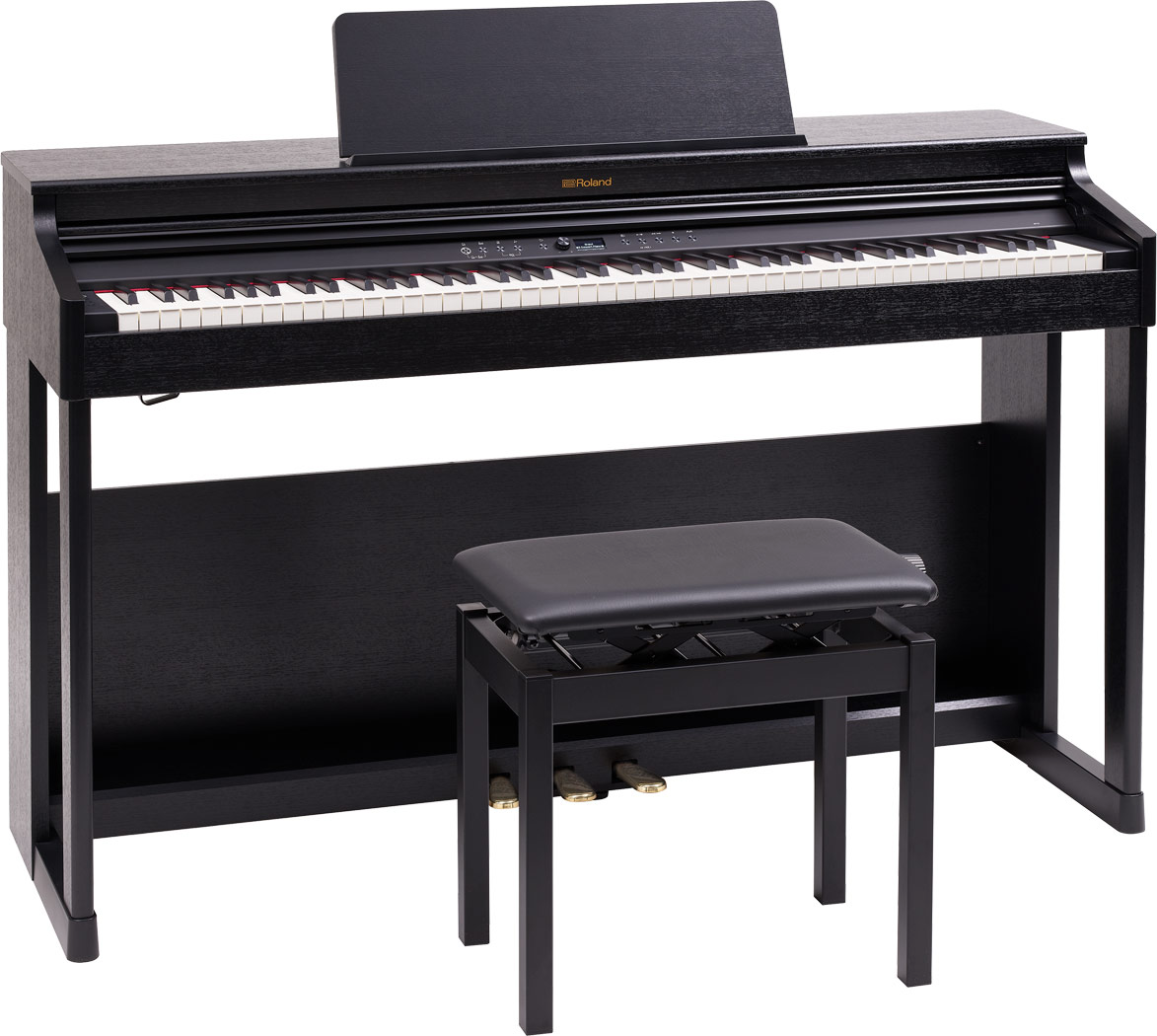 Roland RP701 Digital Home Piano with Stool in Contemporary Black