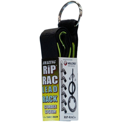 RiP RAC Lead Rack Velcro Cable Storage System YELLOW 6 x 100mm TABS