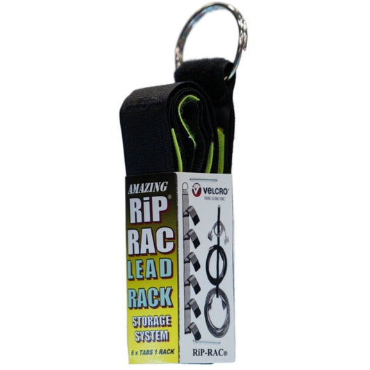 RiP RAC Lead Rack Velcro Cable Storage System YELLOW 6 x 100mm TABS