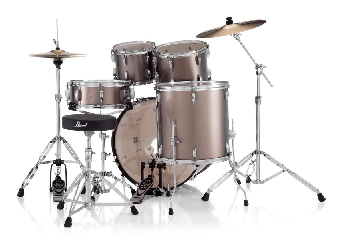Pearl Roadshow 20" 5-Piece Drum Kit /Hardware and Cymbals in Bronze Metallic