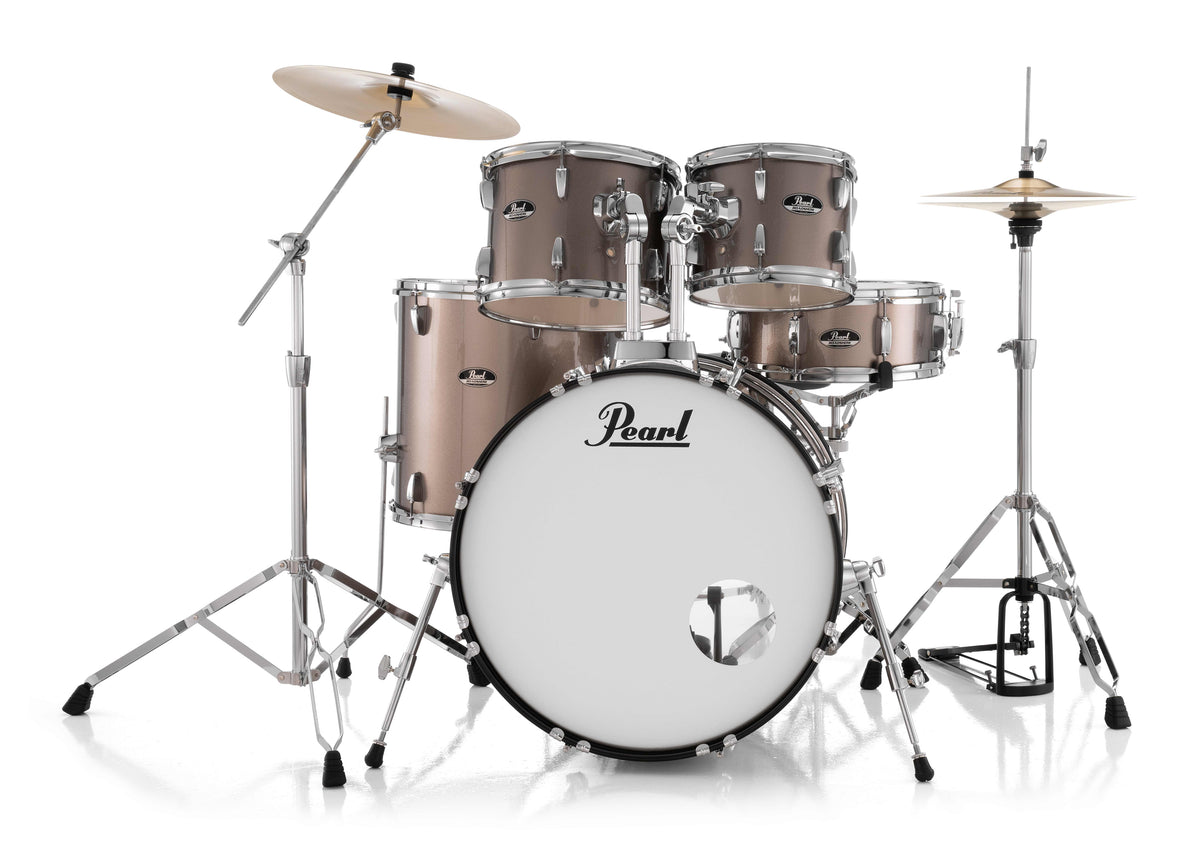 Pearl Roadshow 20" 5-Piece Drum Kit /Hardware and Cymbals in Bronze Metallic