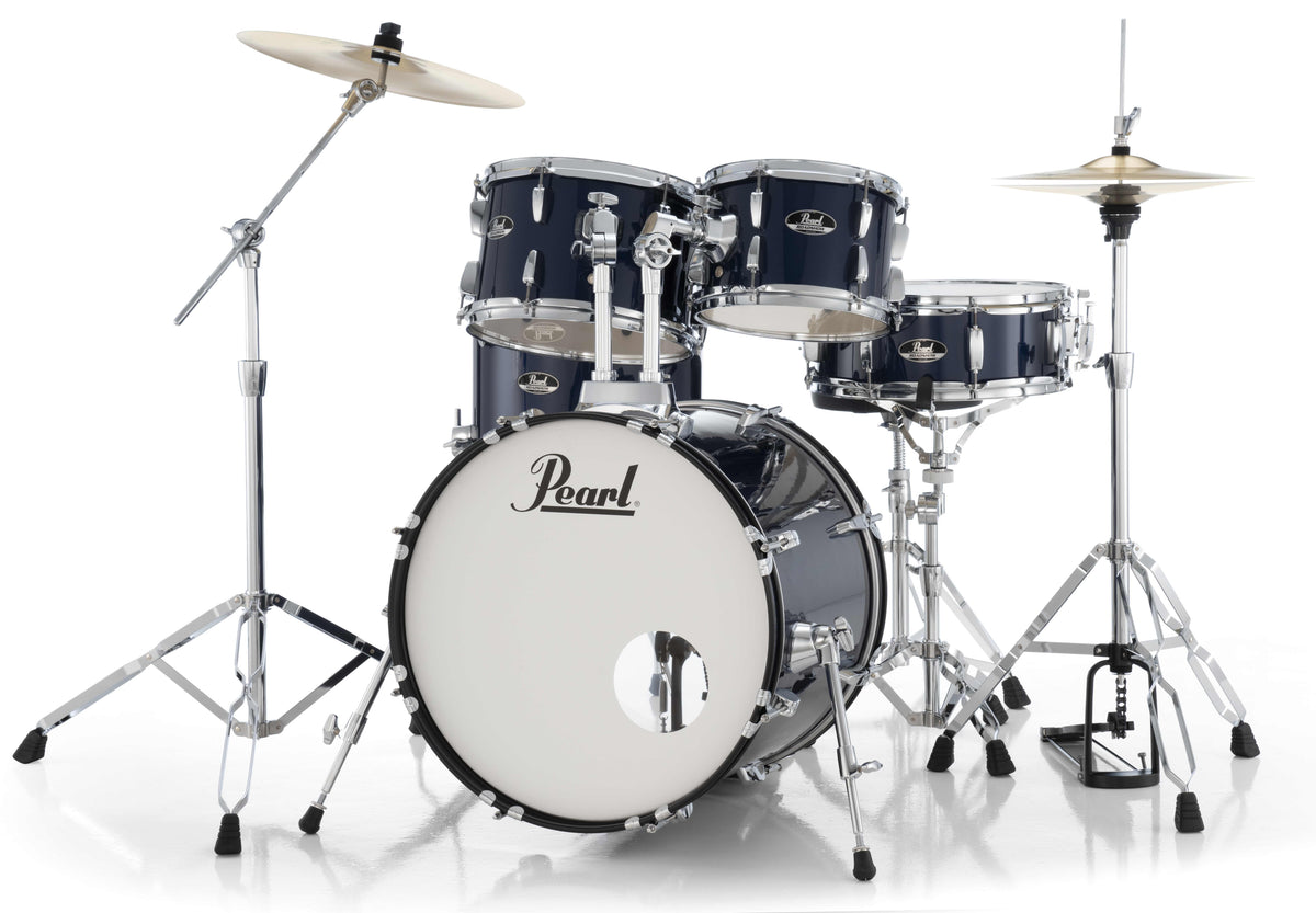 Pearl Roadshow 20" 5-Piece Drum Kit /Hardware and Cymbals in Royal Blue Metallic