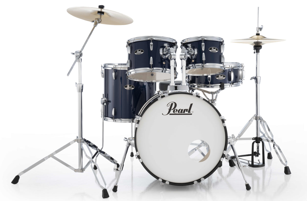 Pearl Roadshow 20" 5-Piece Drum Kit /Hardware and Cymbals in Royal Blue Metallic