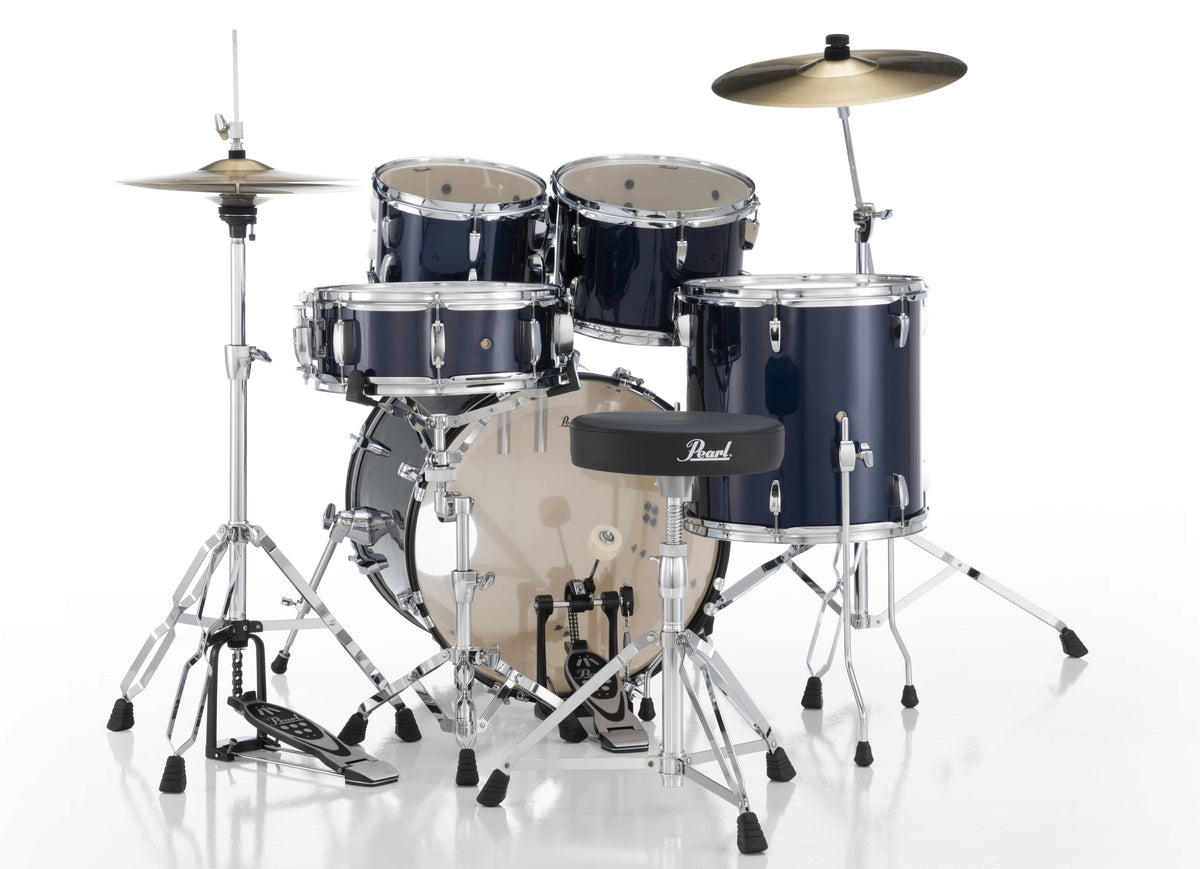 Pearl Roadshow 20" 5-Piece Drum Kit /Hardware and Cymbals in Royal Blue Metallic