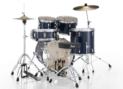 Pearl Roadshow 20" 5-Piece Drum Kit /Hardware and Cymbals in Royal Blue Metallic