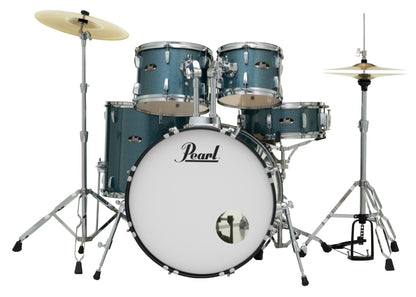 Pearl Roadshow 5-Piece Fusion (22/10/12/16) Drum Kit w/Hardware & Cymbals in Aqua Blue Glitter