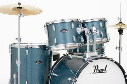 Pearl Roadshow 5-Piece Fusion (22/10/12/16) Drum Kit w/Hardware & Cymbals in Aqua Blue Glitter