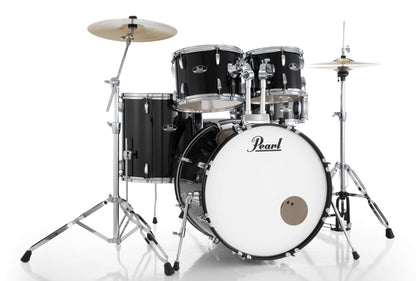 Pearl Roadshow 5-Piece Fusion (22/10/12/16) Drum Kit w/Hardware & Cymbals in Jet Black