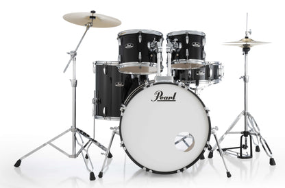 Pearl Roadshow 5-Piece Fusion (22/10/12/16) Drum Kit w/Hardware & Cymbals in Jet Black