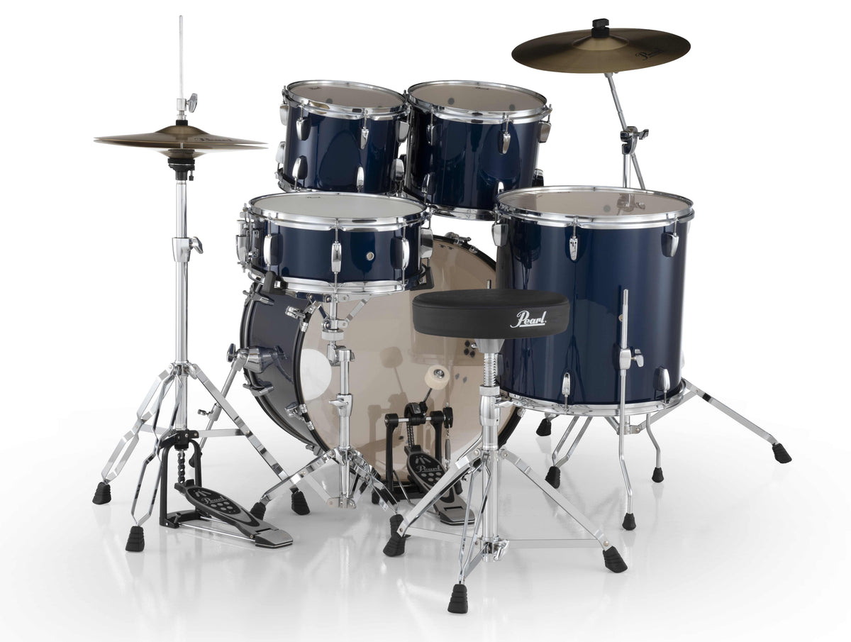 Pearl Roadshow 5-Piece Fusion (22/10/12/16) Drum Kit w/Hardware & Cymbals in Royal Blue Metallic
