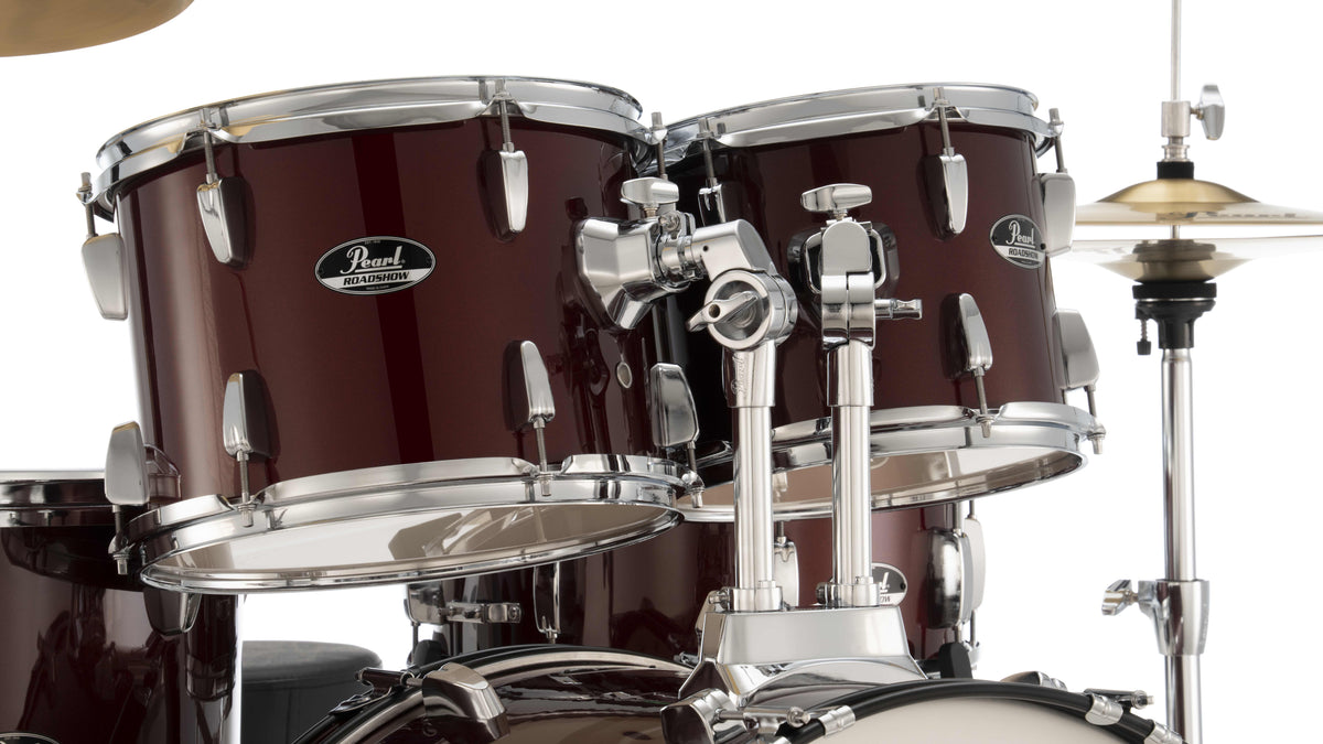 Pearl Roadshow 5-Piece Fusion (22/10/12/16) Drum Kit w/Hardware & Cymbals in Red Wine