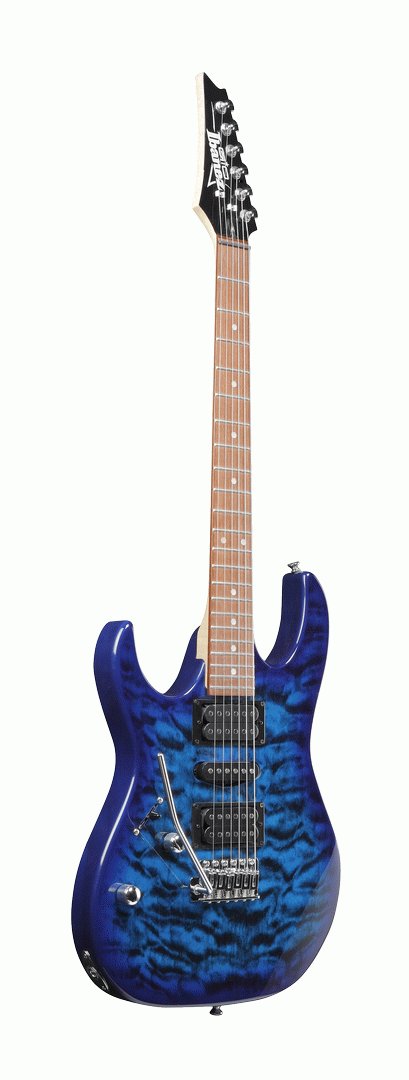 Ibanez RX70QAL Left Handed in Transparent Blue Burst