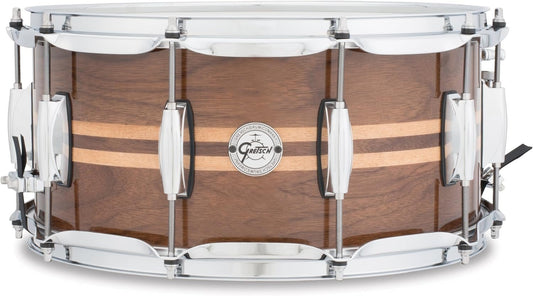 Gretsch Full Range Series 6.5" x 14" Walnut Maple Inlay Snare Drum