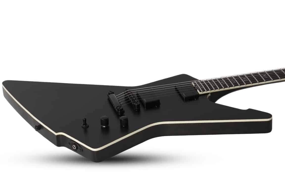 Schecter E1 SLS Elite Evil Twin in Satin Black