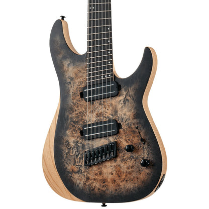 Schecter Reaper 7 Multiscale 7 String in Satin Charcoal Burst