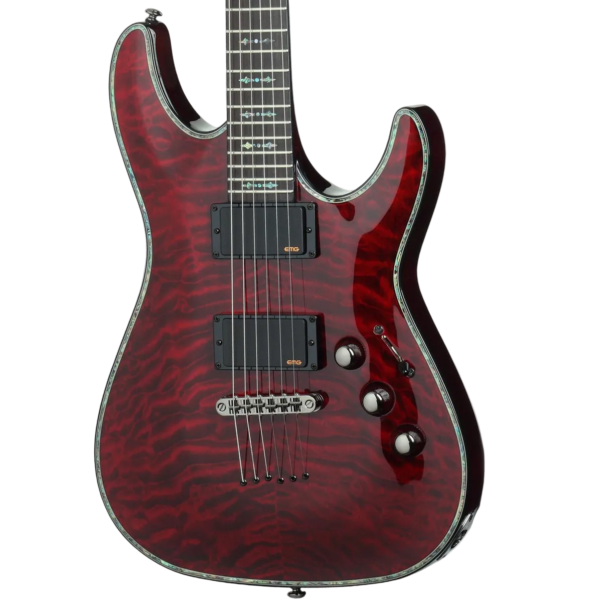 Schecter Hellraiser C-1 Electric Guitar in Black Cherry
