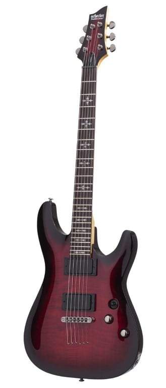 Schecter Demon 6 Electric Guitar in Crimson Red Burst