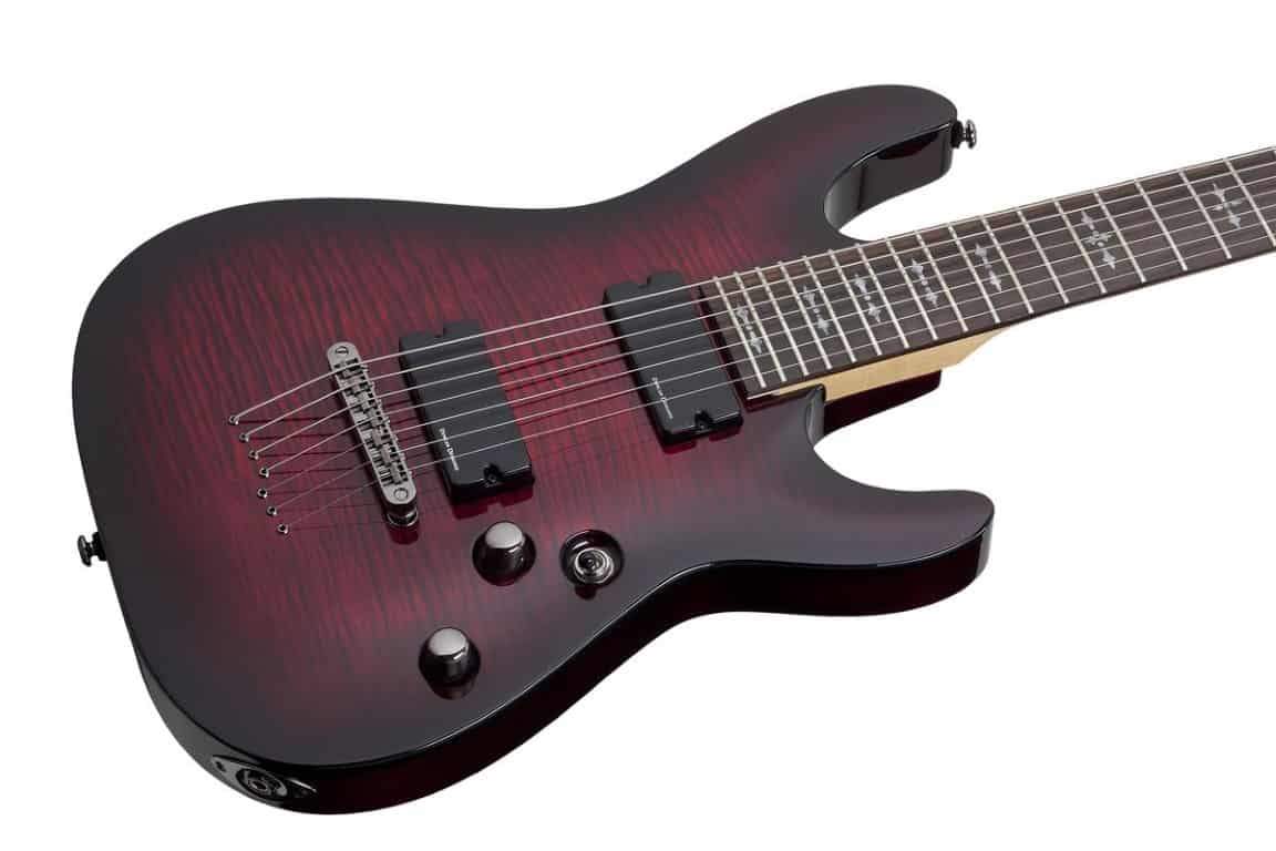Schecter DEMON 7 7 string in Crimson Red Burst