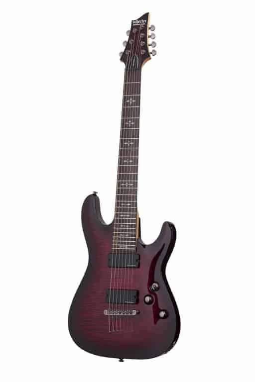 Schecter DEMON 7 7 string in Crimson Red Burst