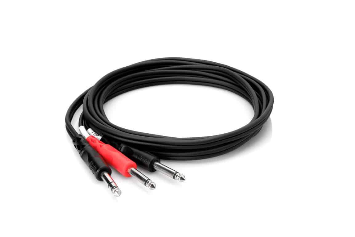 HOSA STP203 Insert Cable 1/4" TRS to Dual 1/4" TS 3m