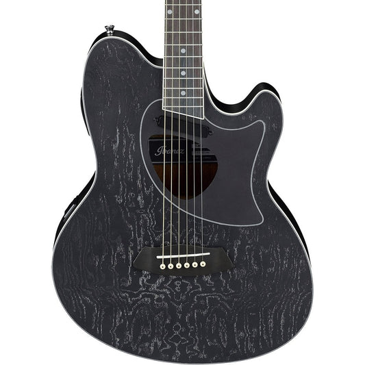 Ibanez TCM50 Talman Acoustic Electric Guitar in Galaxy Black Open Pore