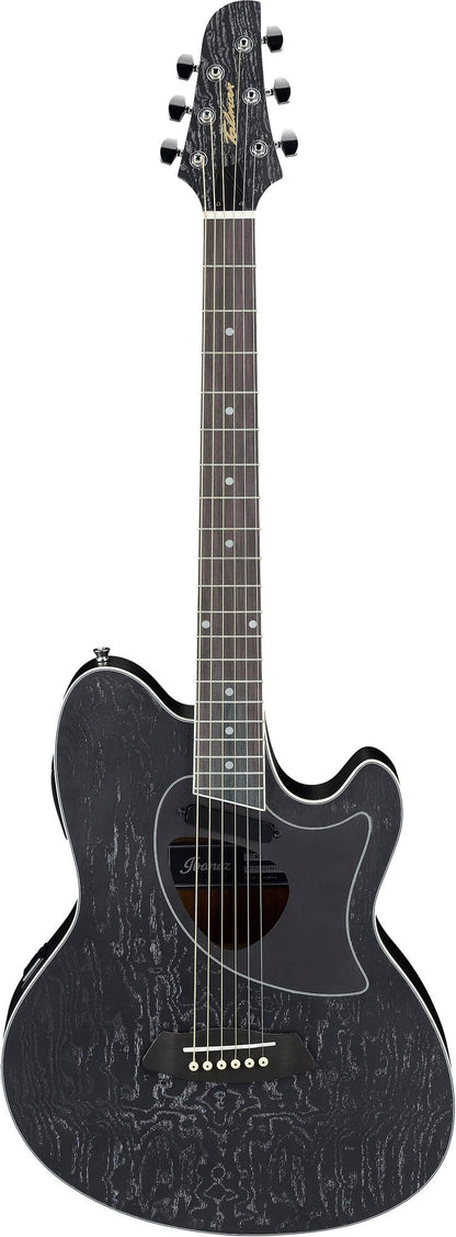 Ibanez TCM50 Talman Acoustic Electric Guitar in Galaxy Black Open Pore