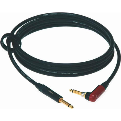 Klotz Titanium 6m Silent Angled Plug Guitar Cable in Black