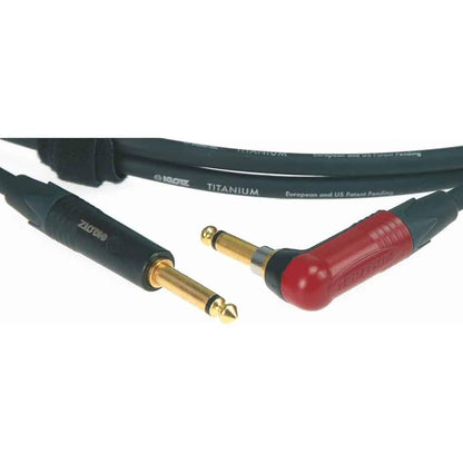 Klotz Titanium 3m Silent Angled Plug Guitar Cable in Black