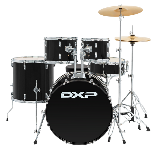 DXP Fusion Plus Series 5 Piece Drum Kit in Black
