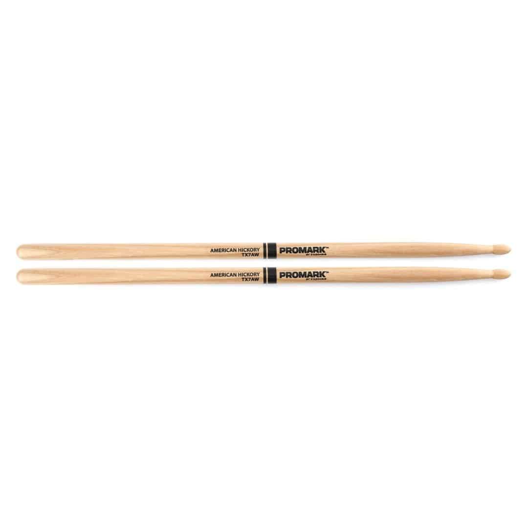 Promark Forward 7A Lacquered Hickory Wood Tip Drumsticks