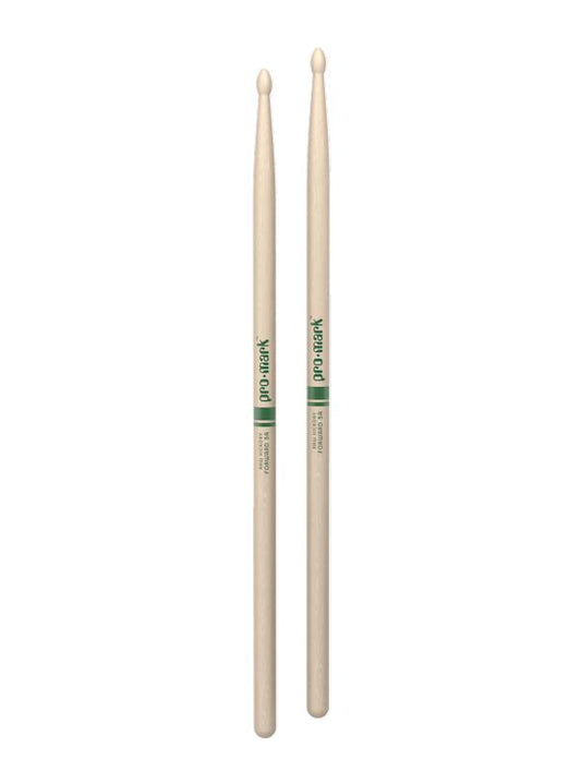 Promark Forward 5A Raw Hickory Wood Tip Natural Drumsticks