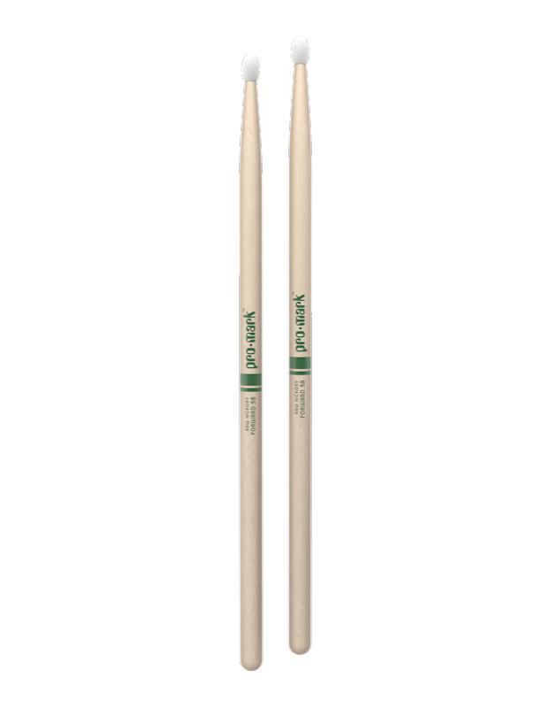 Promark Forward 5B Raw Hickory Nylon Tip Natural Drumsticks