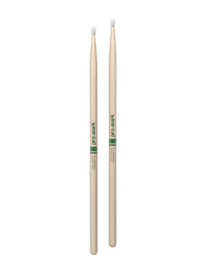 Promark Forward 7A Raw Hickory Nylon Tip Natural Drumsticks