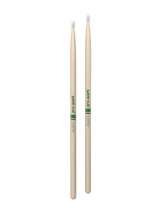 Promark Forward 7A Raw Hickory Nylon Tip Natural Drumsticks