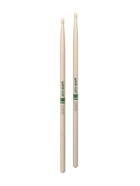 Promark Forward 7A Raw Hickory Wood Tip Natural Drumsticks