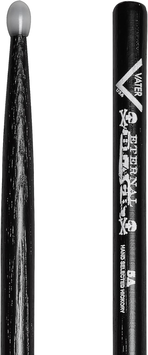Vater VHEB5AN Eternal Black 5A Nylon Tip Drum Sticks (Pair)