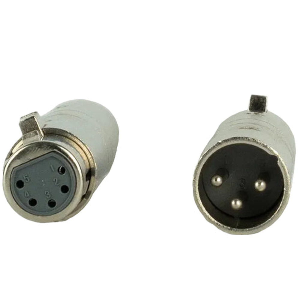 Event Lighting XLR5MXLR3F XLR 5 Pin Male to XLR 3 Pin Female Adaptors (pair)