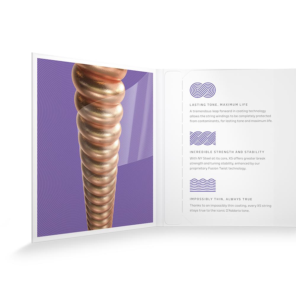 D'Addario XS Custom Light Coated Phosphor Bronze Acoustic Guitar Strings 11-52 Gauge