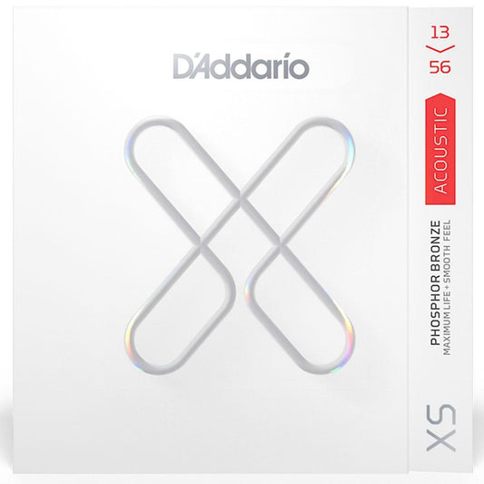 D'Addario XS Coated Phosphor Bronze Acoustic Guitar Strings 13-56 Medium Gauge