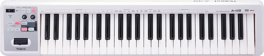 Roland A49 MIDI Keyboard Controller in Pearl White