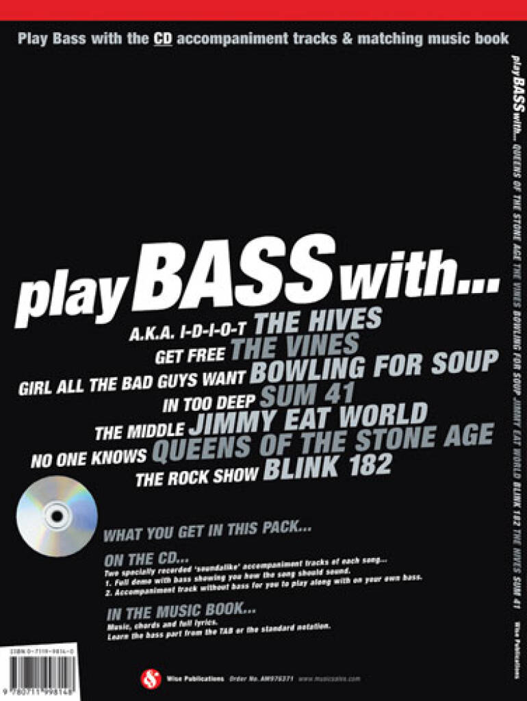 Play Bass With Queens Of Stone Age/The Vines & More Bk/Cd