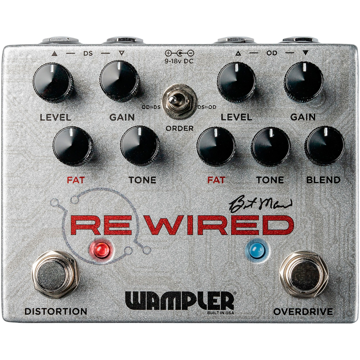 Wampler ReWired Brent Mason Signature Overdrive and Distortion Pedal