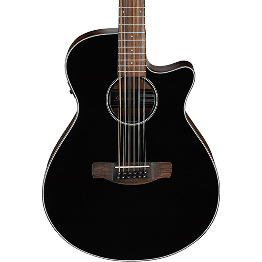 Ibanez AEG5012 12 String Acoustic Electric Guitar in Black High Gloss