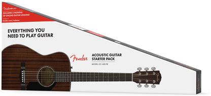Fender CC60S Concert Pack V2 Acoustic Guitar Starter Pack in All Mahogany