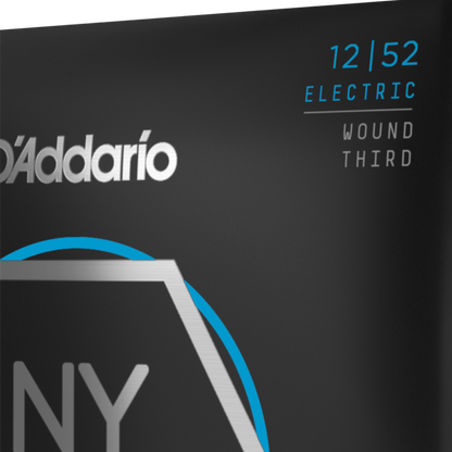 D'Addario NYXL1252W Light Wound 3rd Electric Guitar Strings 12-52 Gauge