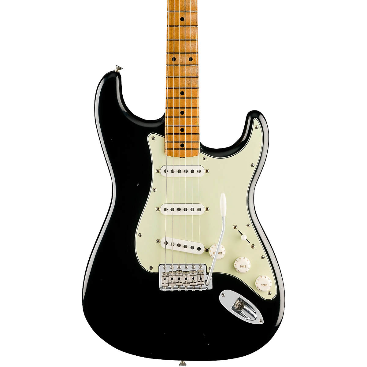 Fender Limited Edition Vintera II Road Worn '60s Stratocaster, Maple Fingerboard in Black