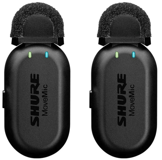Shure MoveMic Two Dual Transmitter Two Channel Wireless Lavalier Microphones