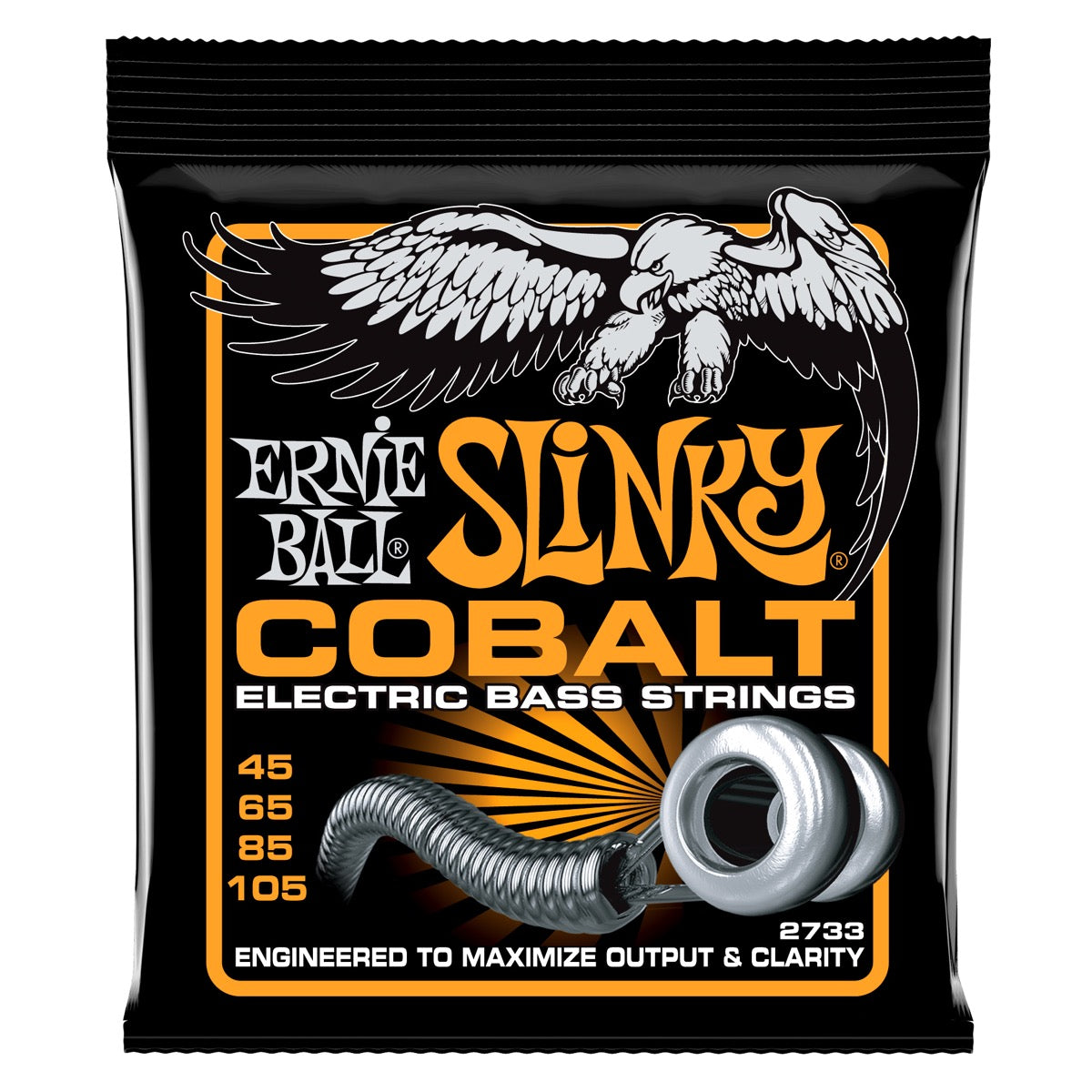 Ernie Ball 2733 Hybrid Slinky Cobalt Electric Bass Guitar Strings,  45-105 Gauge