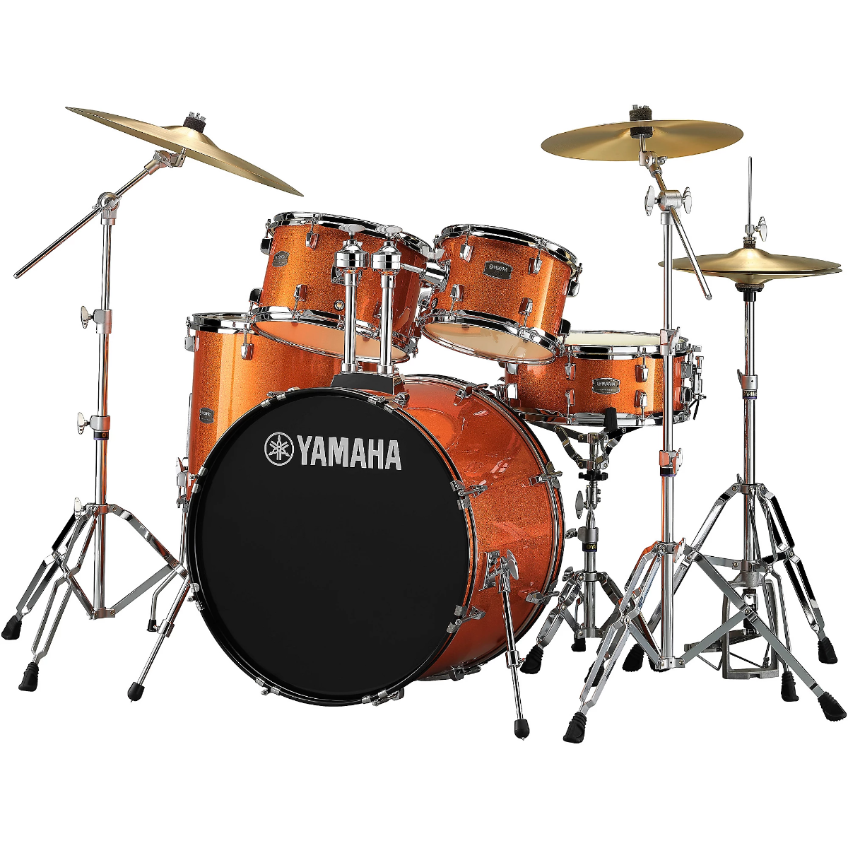 Yamaha Rydeen Euro 5-Piece Drum Kit in Orange Glitter