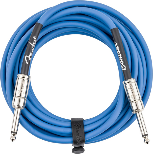 Fender Contour 18.6' Instrument Cable in Lake Placid Blue